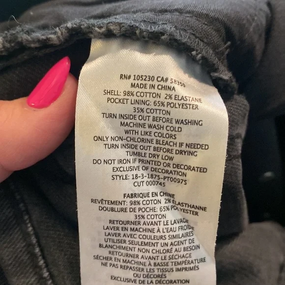 Joie Embellished Jeans Black 30 GUC - Picture 7 of 8